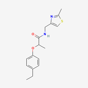 2-(4-ethylphenoxy)-N-[(2-methyl-1,3-thiazol-4-yl)methyl]propanamide