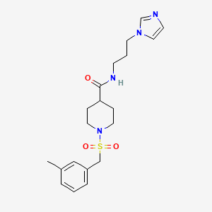 N-[3-(1H-imidazol-1-yl)propyl]-1-[(3-methylbenzyl)sulfonyl]piperidine-4-carboxamide