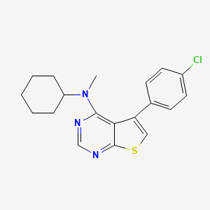 5-(4-chlorophenyl)-N-cyclohexyl-N-methylthieno[2,3-d]pyrimidin-4-amine