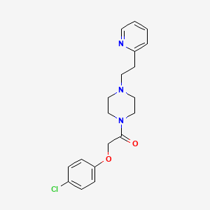 2-(4-Chlorophenoxy)-1-{4-[2-(pyridin-2-yl)ethyl]piperazin-1-yl}ethanone