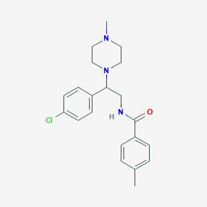 N-[2-(4-chlorophenyl)-2-(4-methylpiperazin-1-yl)ethyl]-4-methylbenzamide