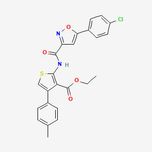 Ethyl 2-({[5-(4-chlorophenyl)-1,2-oxazol-3-yl]carbonyl}amino)-4-(4-methylphenyl)thiophene-3-carboxylate