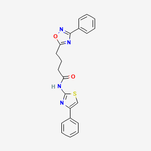 4-(3-phenyl-1,2,4-oxadiazol-5-yl)-N-(4-phenyl-1,3-thiazol-2-yl)butanamide