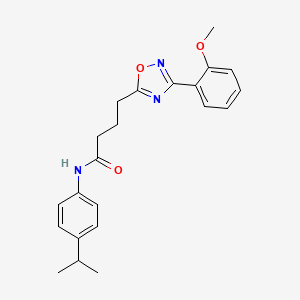 4-[3-(2-methoxyphenyl)-1,2,4-oxadiazol-5-yl]-N-[4-(propan-2-yl)phenyl]butanamide