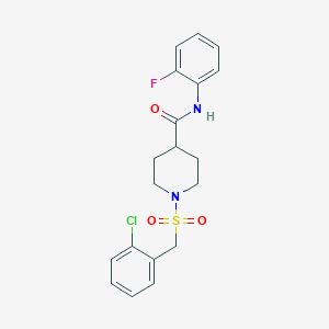 1-[(2-chlorobenzyl)sulfonyl]-N-(2-fluorophenyl)piperidine-4-carboxamide