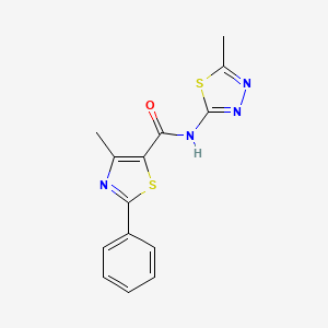 4-methyl-N-(5-methyl-1,3,4-thiadiazol-2-yl)-2-phenyl-1,3-thiazole-5-carboxamide