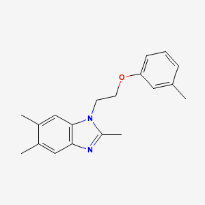 2,5,6-trimethyl-1-[2-(3-methylphenoxy)ethyl]-1H-benzimidazole