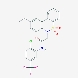 N-[2-chloro-5-(trifluoromethyl)phenyl]-2-(9-ethyl-5,5-dioxido-6H-dibenzo[c,e][1,2]thiazin-6-yl)acetamide