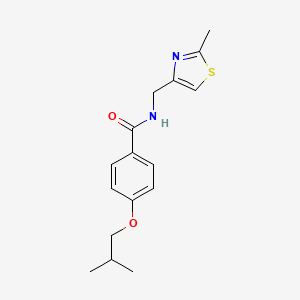 N-[(2-methyl-1,3-thiazol-4-yl)methyl]-4-(2-methylpropoxy)benzamide