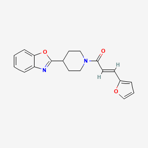 molecular formula C19H18N2O3 B11356231 (2E)-1-[4-(1,3-benzoxazol-2-yl)piperidin-1-yl]-3-(furan-2-yl)prop-2-en-1-one 