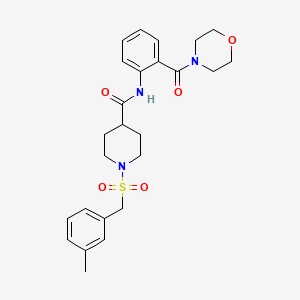 1-[(3-methylbenzyl)sulfonyl]-N-[2-(morpholin-4-ylcarbonyl)phenyl]piperidine-4-carboxamide