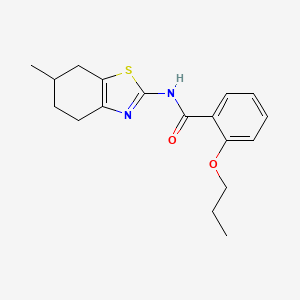 N-(6-methyl-4,5,6,7-tetrahydro-1,3-benzothiazol-2-yl)-2-propoxybenzamide