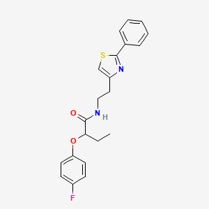 2-(4-fluorophenoxy)-N-[2-(2-phenyl-1,3-thiazol-4-yl)ethyl]butanamide