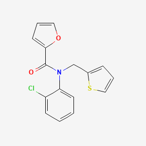 molecular formula C16H12ClNO2S B11356284 N-(2-chlorophenyl)-N-(thiophen-2-ylmethyl)furan-2-carboxamide 