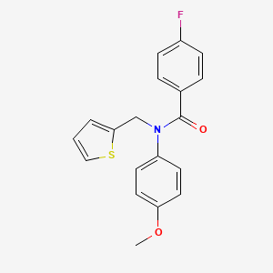 4-fluoro-N-(4-methoxyphenyl)-N-(thiophen-2-ylmethyl)benzamide