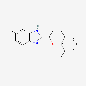 molecular formula C18H20N2O B11356318 2-[1-(2,6-Dimethylphenoxy)ethyl]-6-methyl-1H-benzimidazole CAS No. 1018126-74-3