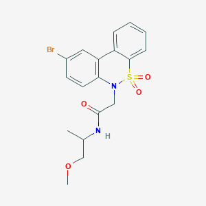 2-(9-Bromo-5,5-dioxido-6H-dibenzo[C,E][1,2]thiazin-6-YL)-N-(1-methoxy-2-propanyl)acetamide