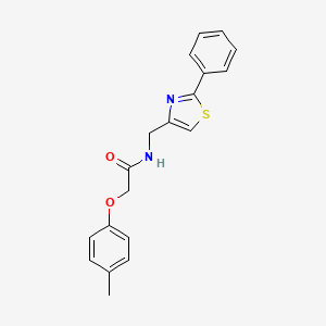 molecular formula C19H18N2O2S B11356328 2-(4-methylphenoxy)-N-[(2-phenyl-1,3-thiazol-4-yl)methyl]acetamide 