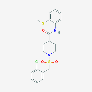 1-[(2-chlorobenzyl)sulfonyl]-N-[2-(methylsulfanyl)phenyl]piperidine-4-carboxamide