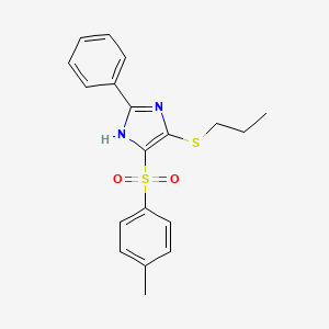 molecular formula C19H20N2O2S2 B11356339 4-[(4-methylphenyl)sulfonyl]-2-phenyl-5-(propylsulfanyl)-1H-imidazole 