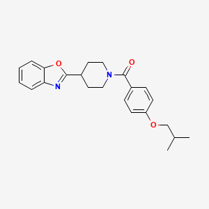 molecular formula C23H26N2O3 B11356353 [4-(1,3-Benzoxazol-2-yl)piperidin-1-yl][4-(2-methylpropoxy)phenyl]methanone 