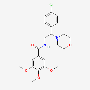 molecular formula C22H27ClN2O5 B11356359 N-[2-(4-chlorophenyl)-2-(morpholin-4-yl)ethyl]-3,4,5-trimethoxybenzamide 