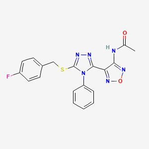 N-(4-{5-[(4-fluorobenzyl)sulfanyl]-4-phenyl-4H-1,2,4-triazol-3-yl}-1,2,5-oxadiazol-3-yl)acetamide