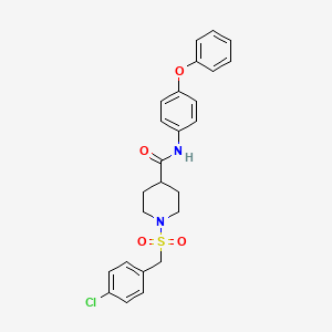 1-[(4-chlorobenzyl)sulfonyl]-N-(4-phenoxyphenyl)piperidine-4-carboxamide