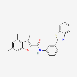 N-[3-(1,3-benzothiazol-2-yl)phenyl]-3,4,6-trimethyl-1-benzofuran-2-carboxamide