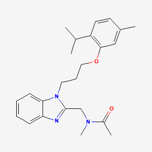 N-methyl-N-[(1-{3-[5-methyl-2-(propan-2-yl)phenoxy]propyl}-1H-benzimidazol-2-yl)methyl]acetamide