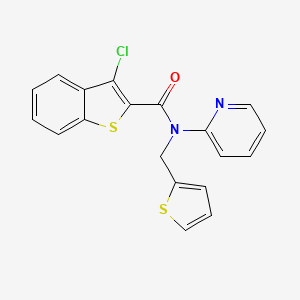 3-chloro-N-(pyridin-2-yl)-N-(thiophen-2-ylmethyl)-1-benzothiophene-2-carboxamide