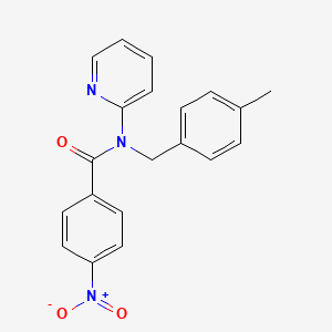 molecular formula C20H17N3O3 B11356423 N-(4-methylbenzyl)-4-nitro-N-(pyridin-2-yl)benzamide 