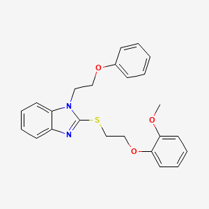 2-{[2-(2-methoxyphenoxy)ethyl]sulfanyl}-1-(2-phenoxyethyl)-1H-benzimidazole