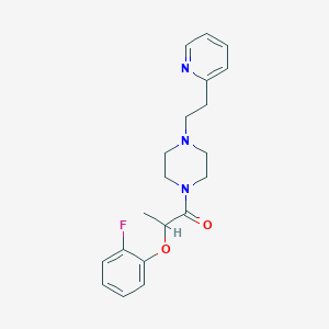 2-(2-Fluorophenoxy)-1-{4-[2-(pyridin-2-yl)ethyl]piperazin-1-yl}propan-1-one