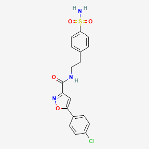 5-(4-chlorophenyl)-N-[2-(4-sulfamoylphenyl)ethyl]-1,2-oxazole-3-carboxamide