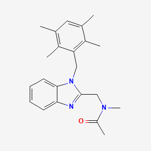 N-methyl-N-{[1-(2,3,5,6-tetramethylbenzyl)-1H-benzimidazol-2-yl]methyl}acetamide