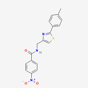 N-{[2-(4-methylphenyl)-1,3-thiazol-4-yl]methyl}-4-nitrobenzamide