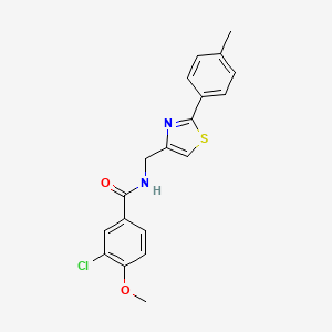 3-chloro-4-methoxy-N-{[2-(4-methylphenyl)-1,3-thiazol-4-yl]methyl}benzamide