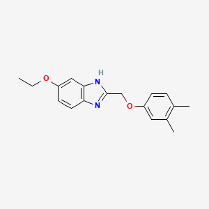 molecular formula C18H20N2O2 B11356555 2-[(3,4-dimethylphenoxy)methyl]-5-ethoxy-1H-benzimidazole CAS No. 1018126-35-6