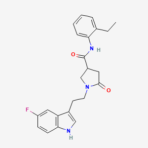 N-(2-ethylphenyl)-1-[2-(5-fluoro-1H-indol-3-yl)ethyl]-5-oxopyrrolidine-3-carboxamide