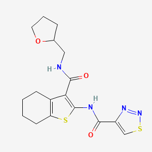 N-{3-[(tetrahydrofuran-2-ylmethyl)carbamoyl]-4,5,6,7-tetrahydro-1-benzothiophen-2-yl}-1,2,3-thiadiazole-4-carboxamide