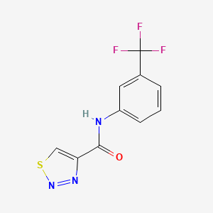 molecular formula C10H6F3N3OS B11356581 N-[3-(trifluoromethyl)phenyl]-1,2,3-thiadiazole-4-carboxamide 