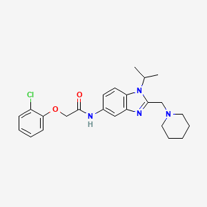 molecular formula C24H29ClN4O2 B11356626 2-(2-chlorophenoxy)-N-[2-(piperidin-1-ylmethyl)-1-(propan-2-yl)-1H-benzimidazol-5-yl]acetamide 