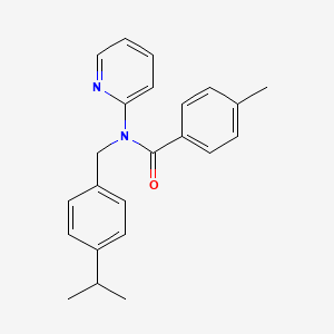 molecular formula C23H24N2O B11356634 4-methyl-N-[4-(propan-2-yl)benzyl]-N-(pyridin-2-yl)benzamide 