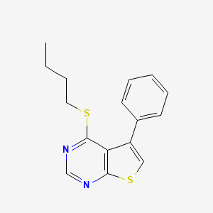 molecular formula C16H16N2S2 B11356641 4-(Butylsulfanyl)-5-phenylthieno[2,3-d]pyrimidine 