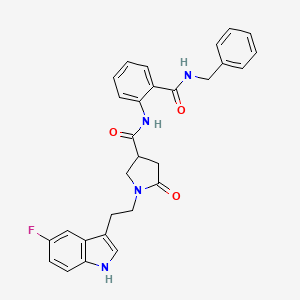 N-[2-(benzylcarbamoyl)phenyl]-1-[2-(5-fluoro-1H-indol-3-yl)ethyl]-5-oxopyrrolidine-3-carboxamide