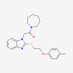 1-(azepan-1-yl)-2-(2-{[2-(4-methylphenoxy)ethyl]sulfanyl}-1H-benzimidazol-1-yl)ethanone