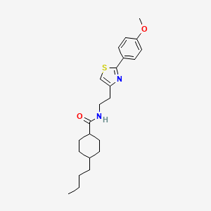 molecular formula C23H32N2O2S B11356663 4-butyl-N-{2-[2-(4-methoxyphenyl)-1,3-thiazol-4-yl]ethyl}cyclohexanecarboxamide 