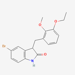 5-bromo-3-(3-ethoxy-2-methoxybenzyl)-1,3-dihydro-2H-indol-2-one