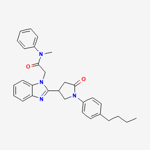 2-{2-[1-(4-butylphenyl)-5-oxopyrrolidin-3-yl]-1H-benzimidazol-1-yl}-N-methyl-N-phenylacetamide